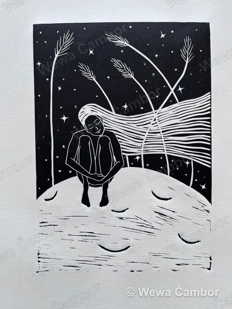 Linoryt s měsícem