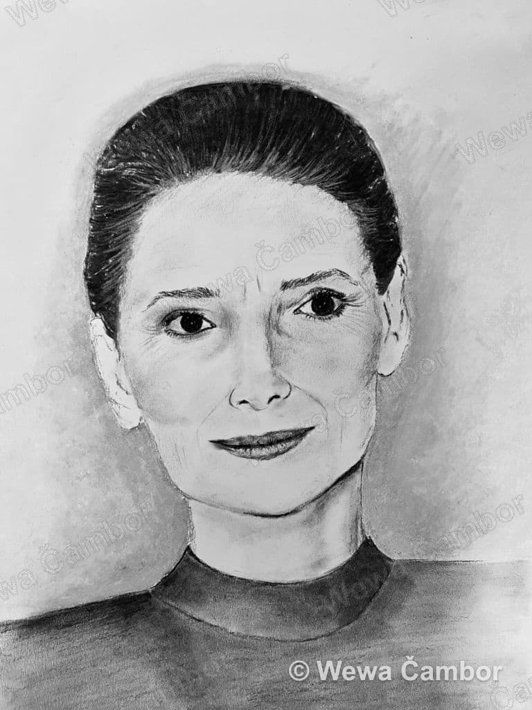 Volná tvorba portrét Audrey